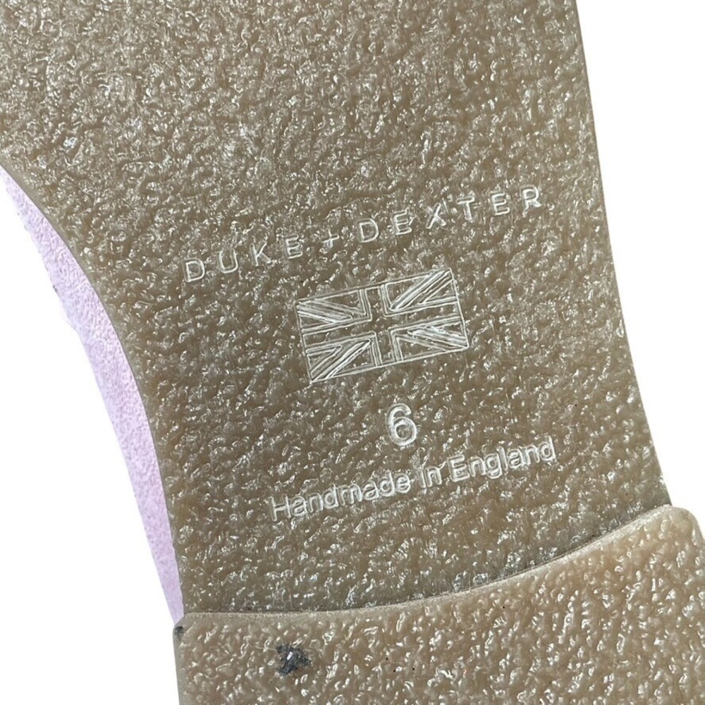 Duke + Dexter Wildpink Rose Penny Loafers Pink Cream Gray Suede UK 6 US 8 - Picture 9 of 11